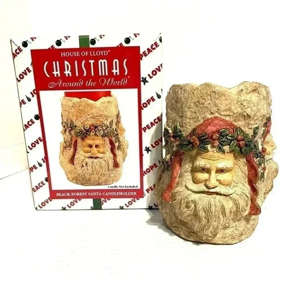 house of lloyd Other - House of Lloyd Christmas Around World Black Forest Santa Candle Holder 1996 Vtg
